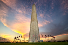 Washington Monumen At Sunset, Washington DC