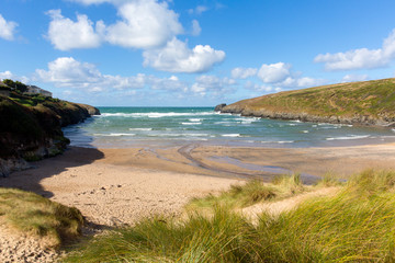 Poster - Porthcothan beach Cornwall England UK near Newquay