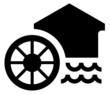Watermill vector icon