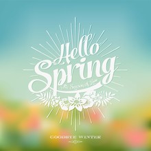 Beautiful Typographical Spring Background
