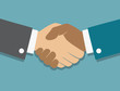 Vector icon handshake. Background for business and finance