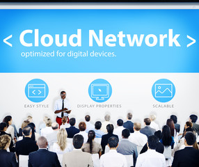 Wall Mural - Business People Cloud Presentation Concepts