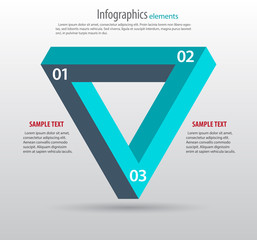 Wall Mural - Modern business triangle infographics.