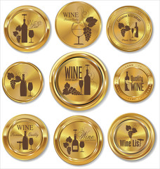 Wall Mural - Golden medal wine design