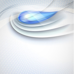 Fototapete - Abstract vector background with blue drop