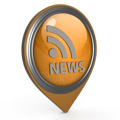 News pointer icon on white background