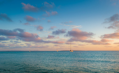 Wall Mural - Mediterranean sea bay at sunrise