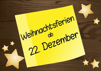 Canvas Print - Weihnachtsferien ab 22. Dezember