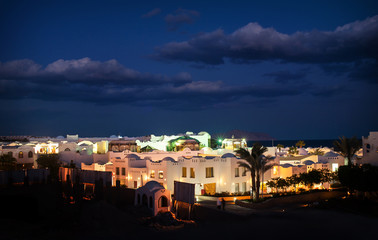 Night view of the Egyptian city of Sharm El Sheikh