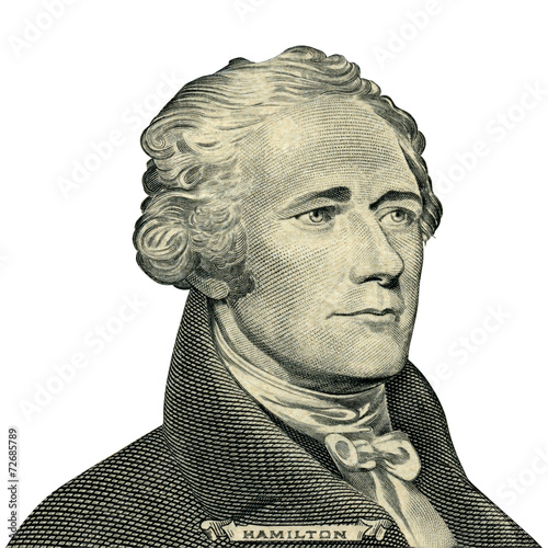 Fotografía President Alexander Hamilton portrait (Clipping path)