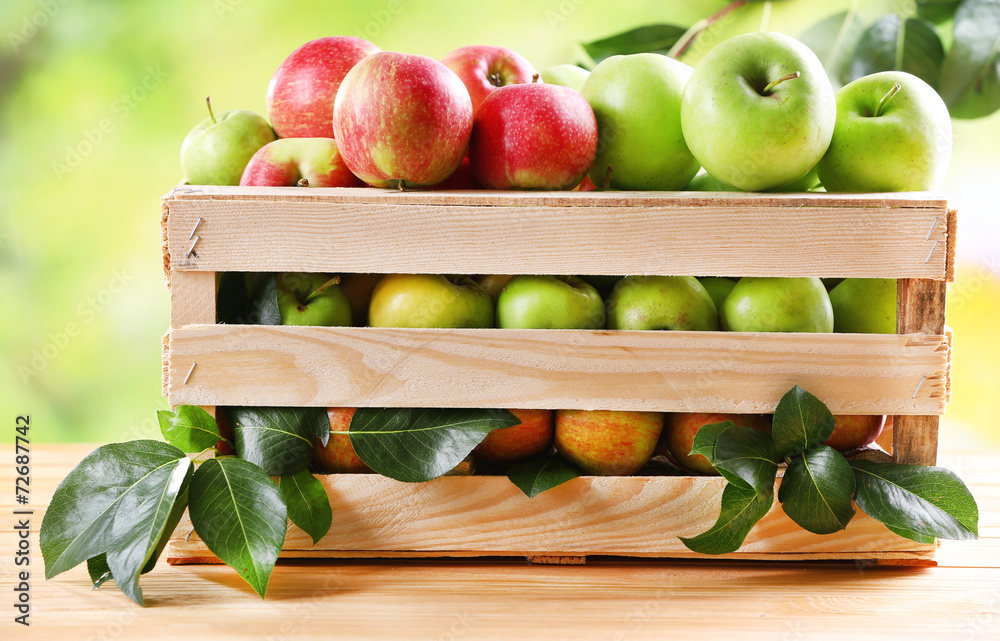 Juicy apples, close-up