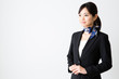 © taka - asian businesswoman on white background