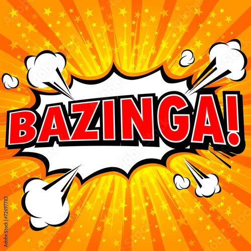Fotomural Bazinga! Comic Speech Bubble, Cartoon