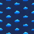 © swillklitch - Clouds in the night sky. Seamless pattern