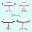 set of cake stands