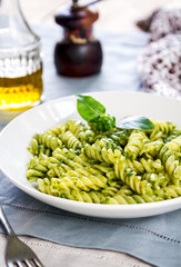 Wall Mural - Fusilli in Pesto sauce