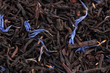 Extreme close-up of earl grey tea leaves