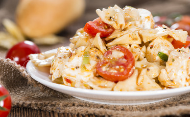 Canvas Print - Fresh made Pasta Salad (with Farfalle)