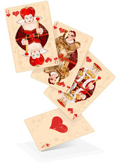 Poster - Hearts play cards