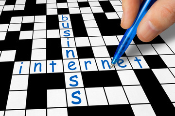 Canvas Print - Crossword - Business and Internet