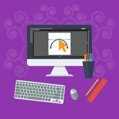 Wall Mural - graphic design concept flat style