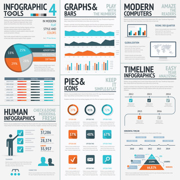 Financial infographics and finance graphic vector elements