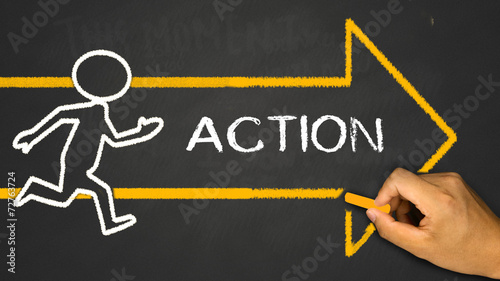 action concept Fototapet