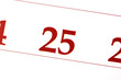 Calendar with 25th December