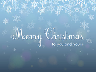 MERRY CHRISTMAS TO YOU AND YOURS Card (snowflakes)