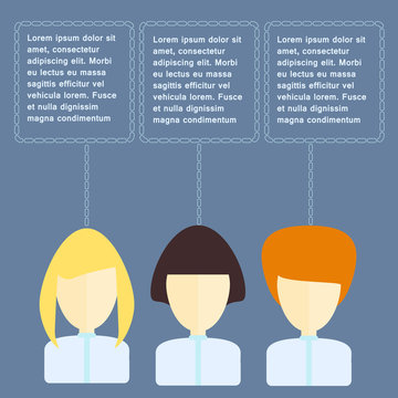 infographic woman flat