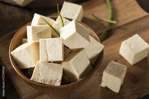 Photo  Organic Raw Soy Tofu