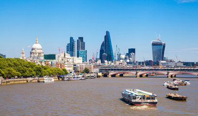 Poster - Centre of London view from the London bridge.