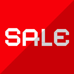 Poster - Sale Vector Paper Title on Red Background