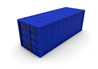 blue container isolated