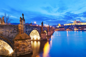 Wall Mural - Charles bridge, Lesser town, Prague, czech republic