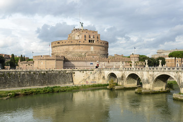 Wall Mural - Castle St. Angelo in Rome Italy