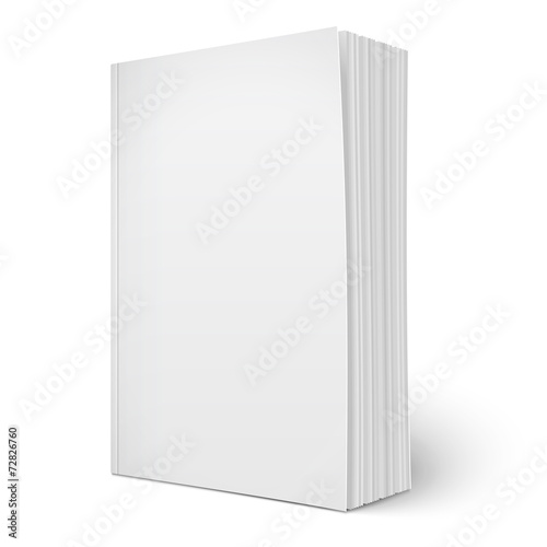 Fotografie, Obraz Blank vertical softcover book template with pages.