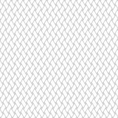 Wall Mural - Black and white geometric seamless pattern with weave style.