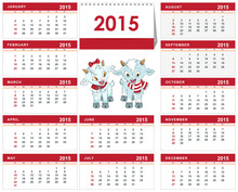 Template Desk Calendar For 2015. Two Little Kid