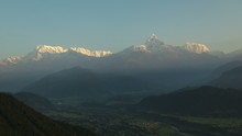 Nepal Himalaya Anapurna Mountain Range Sunrise Time Lapse