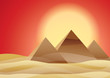 Pyramid at sunset