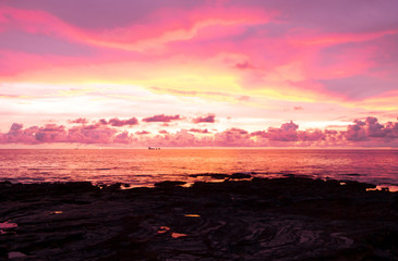 Canvas Print - Bay View Burning Skies