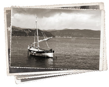 Black And White Photos, Vintage Photo Old Wooden Sail Ship