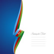 Azerbaijan left side brochure cover vector