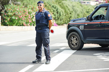 Italian policeman carabinier