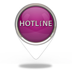 Hotline pointer icon on white background