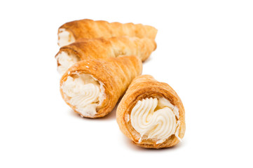 Wall Mural - puff rolls with cream