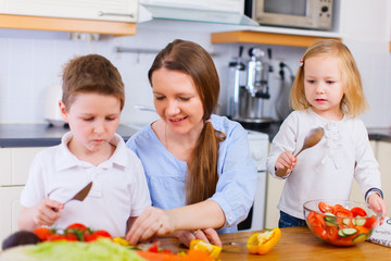 Wall Mural - Family at kitchen