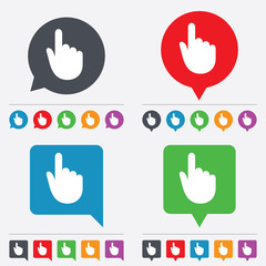 Poster - Hand cursor sign icon. Hand pointer symbol.