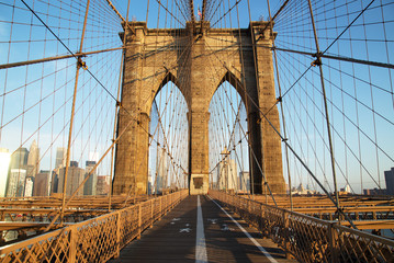 Wall Mural - Brooklyn Bridge at sunrise, New York City